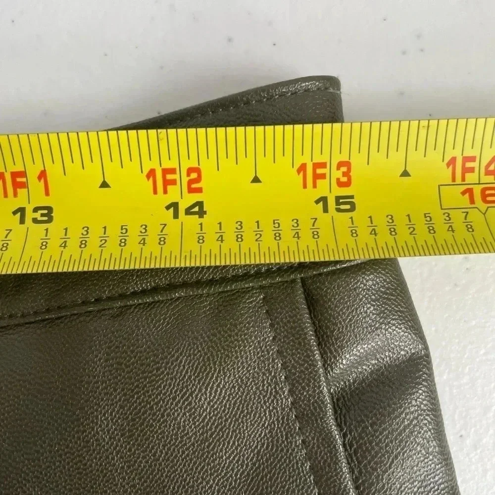 NWT Harper‎ Heritage Vista Tween Francesca’s olive vegan leather mini skirt 0069